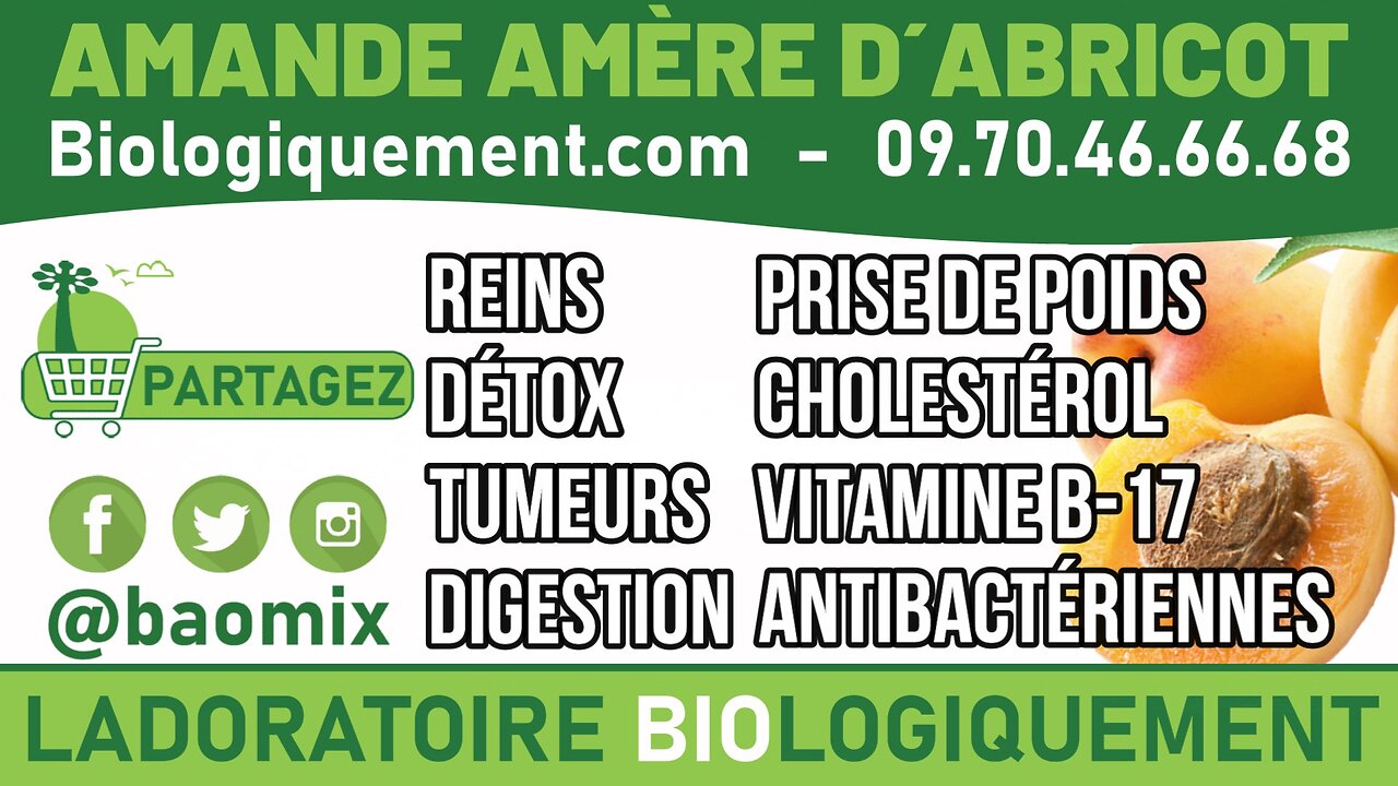 L’Amande amère d’abricot bio du laboratoire Biologiquement.com