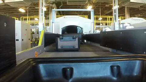 POV: Luggage Goes Through TSA Screening