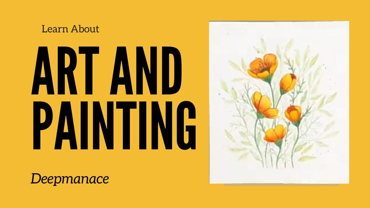 How to draw anemones with watercolors/ easy flower and leaf painting tutorial