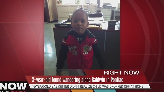 Child found wandering in Pontiac