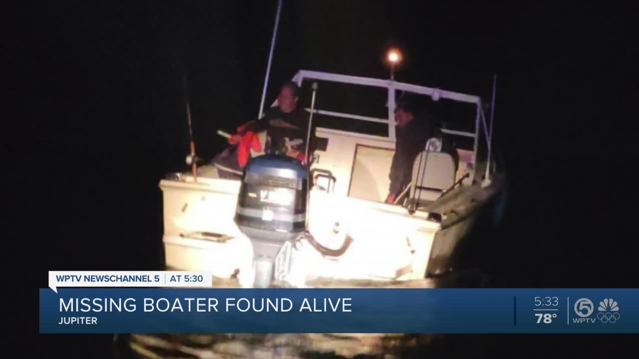 Boater missing for days rescued off Jupiter Inlet