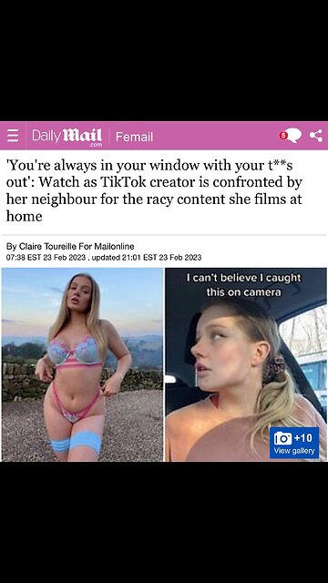 :rofl: Imagine the shock of realizing that people can see her through her clear windows.