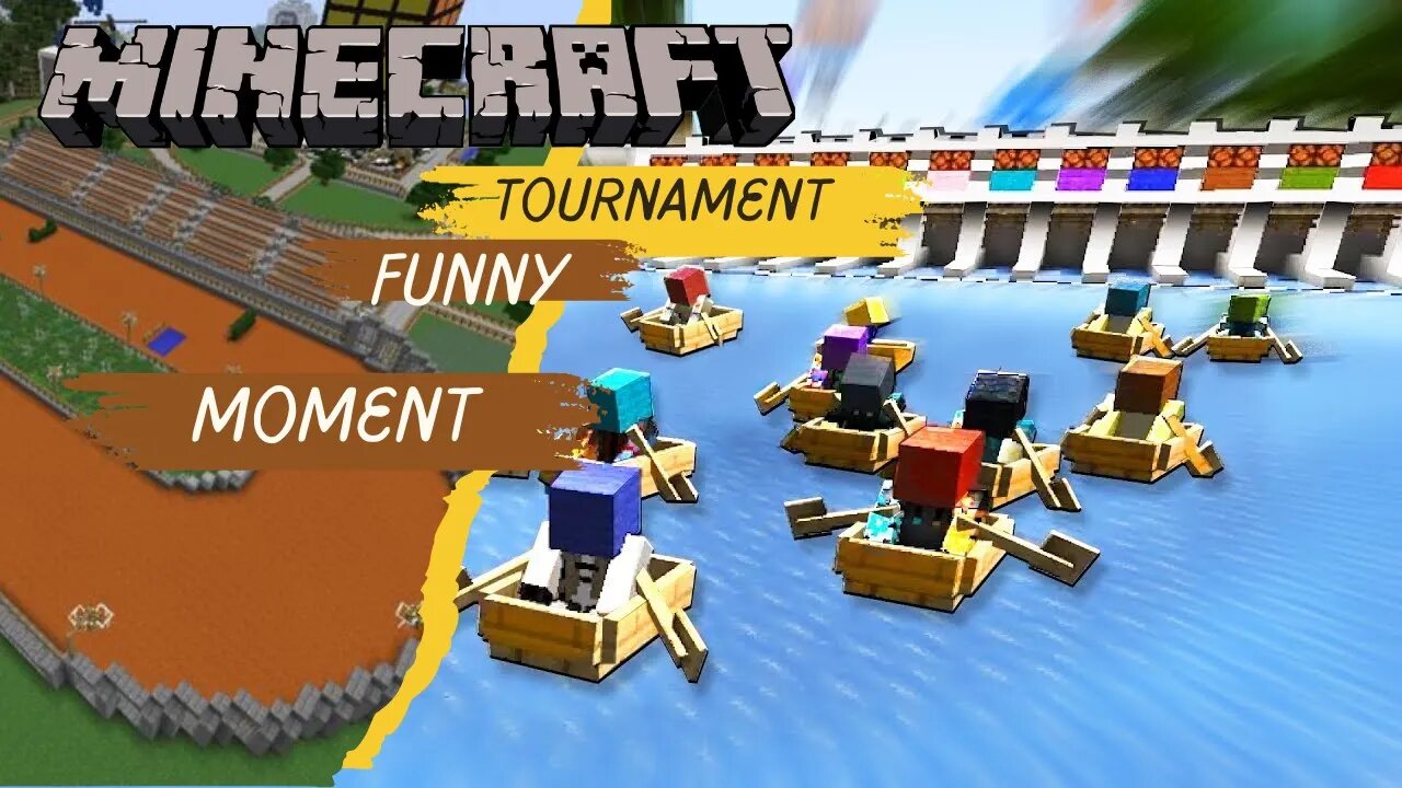 Minecraft Boat Race On Ice Tournament | Best Funny Moment |