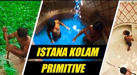 Primitive Survival Skill | DIY Primitive Swimming Pool