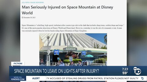 Fact of Fiction: Space Mountain to leave on lights on after injury?