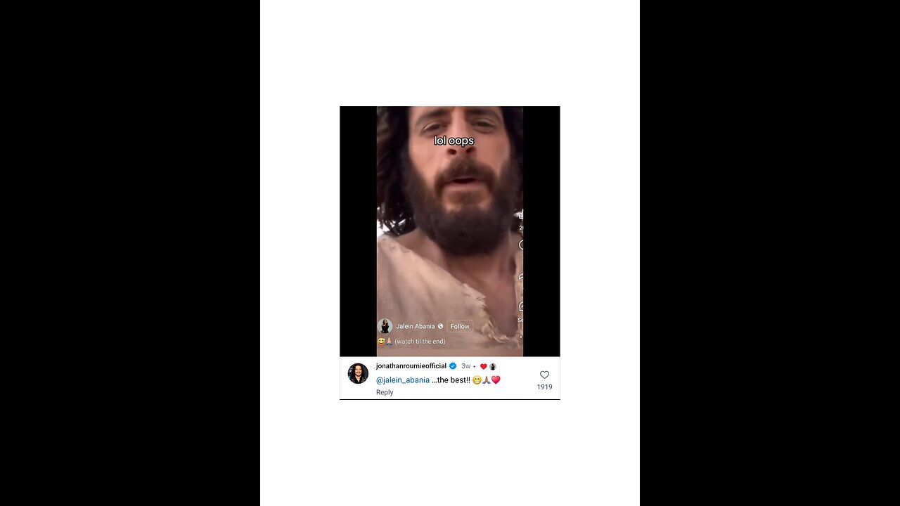 Chosen Insider jokes about Jonathan Roumie being God- JR Approved