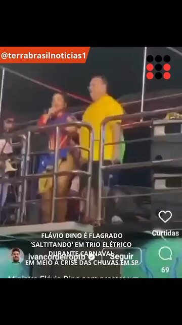 Flávio Dino é flagrado ‘saltitando’ em trio elétrico durante carnaval em meio à crise das chuvas