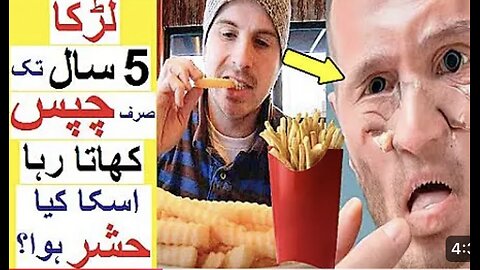 A boy eats only chips for five years and what happened after this???