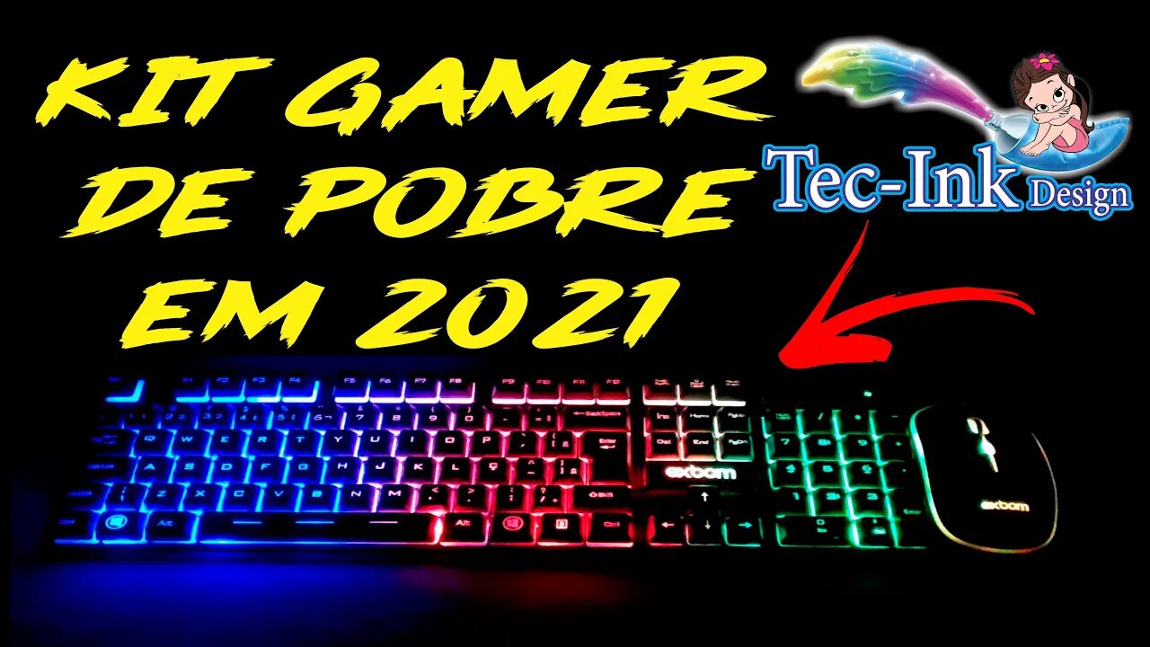 KIT DE POBRE Com Mouse e Teclado Gamer RGB Semi-Mecânico EXBOM BK-G550 é Bom Ou é EXRUIM? Unboxing