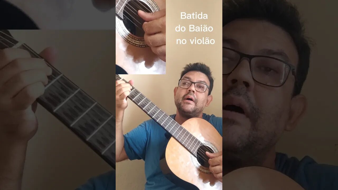 Ensinando a batida do Baião no violão #violão #violao