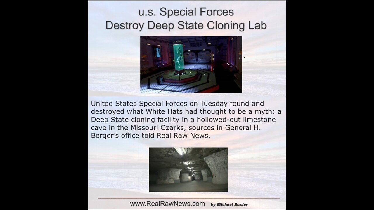 U.S. SPECIAL FORCES DESTROY DEEP STATE CLONING LAB —