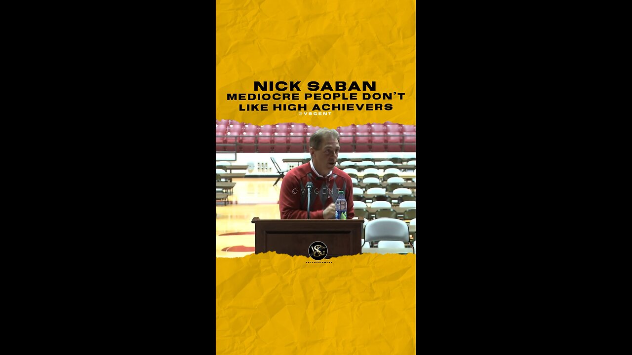 #nicksaban Mediocre people don’t like high achievers. 🎥 @thecrimsonwhite