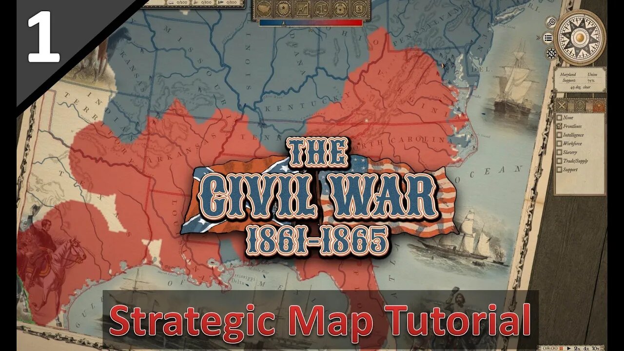Strategic Map Tutorial l Grand Tactician: The Civil War