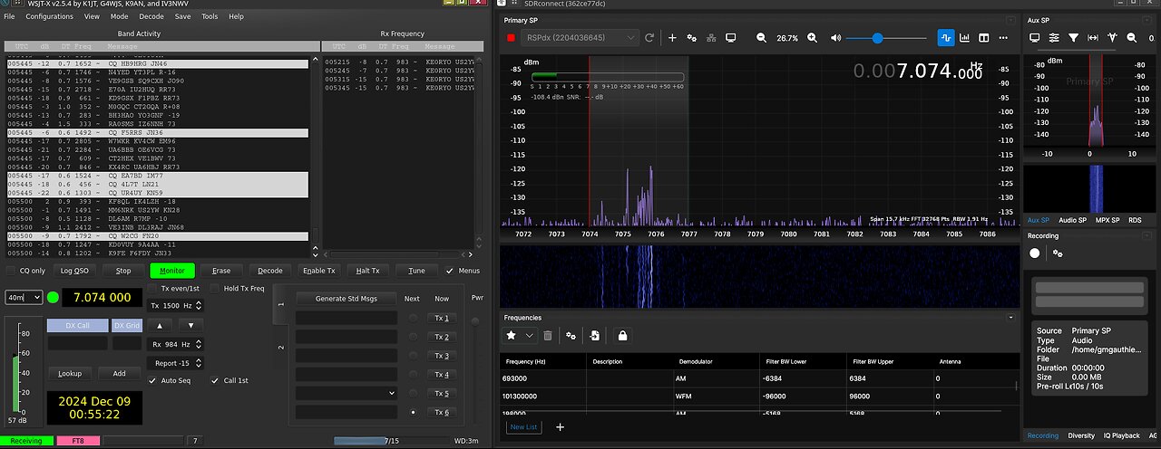 40 Meters FT8 Monitoring