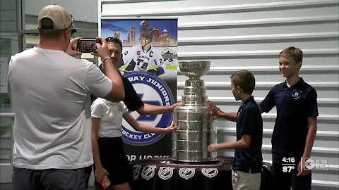 Bolts' Dr. Tim Bain spends his day with Stanely Cup