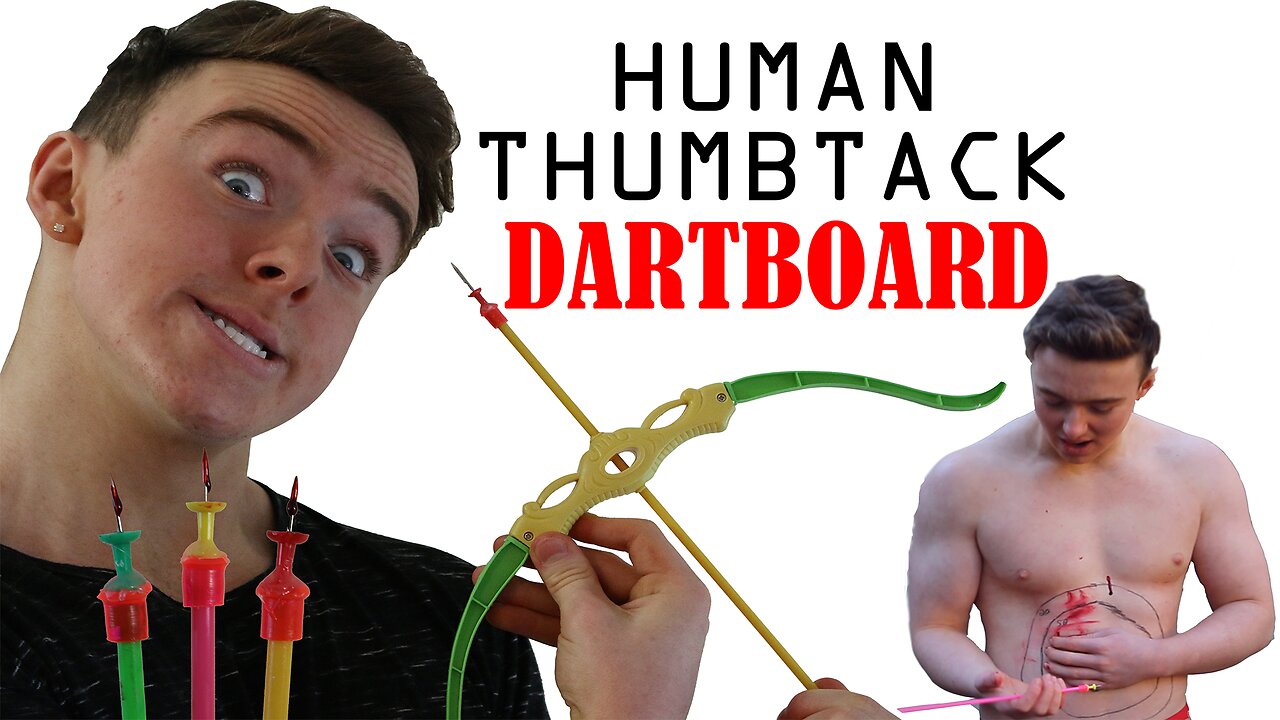 HUMAN THUMBTACK DARTBOARD BLOOD