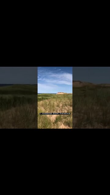 Climbing a hill at the beach