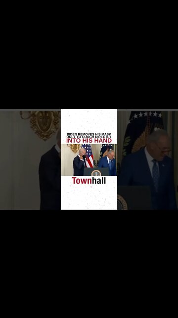 Joe Biden removes his mask and immediately coughs into his hand #shorts