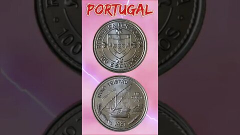 Portugal 100 Escudos 1987.#shorts #education #coinnotesz