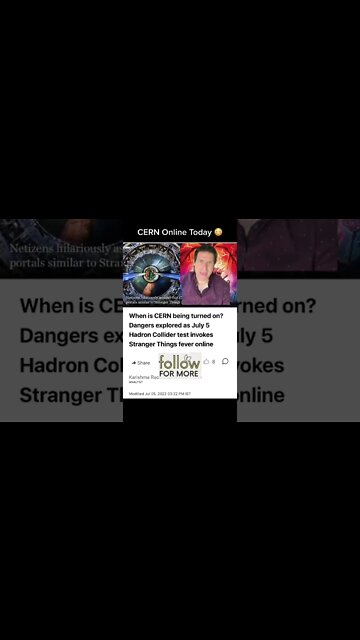 CERN Boosts To New Maximum Today 😳 #mandelaeffect #cern #shorts #lol