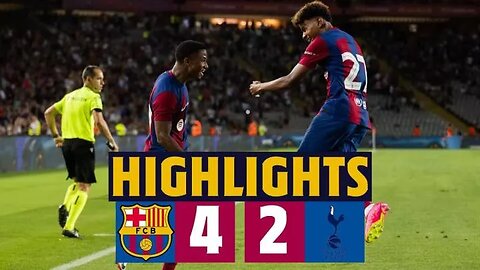 Barcelona 4 - 2 Tottenham (Aug-08-2023) Football Friendly Highlights #Barcelona #Tottenham