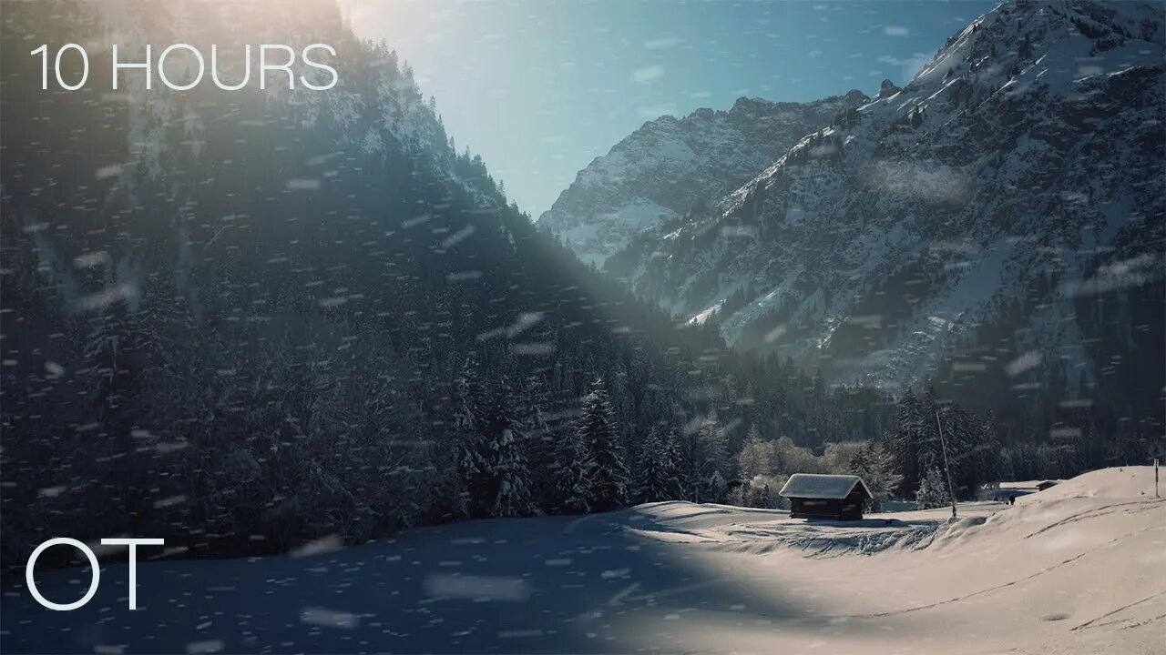 Blizzard in Austria | Howling wind and blowing snow for Relaxing | Study | Sleep | Winter Ambience