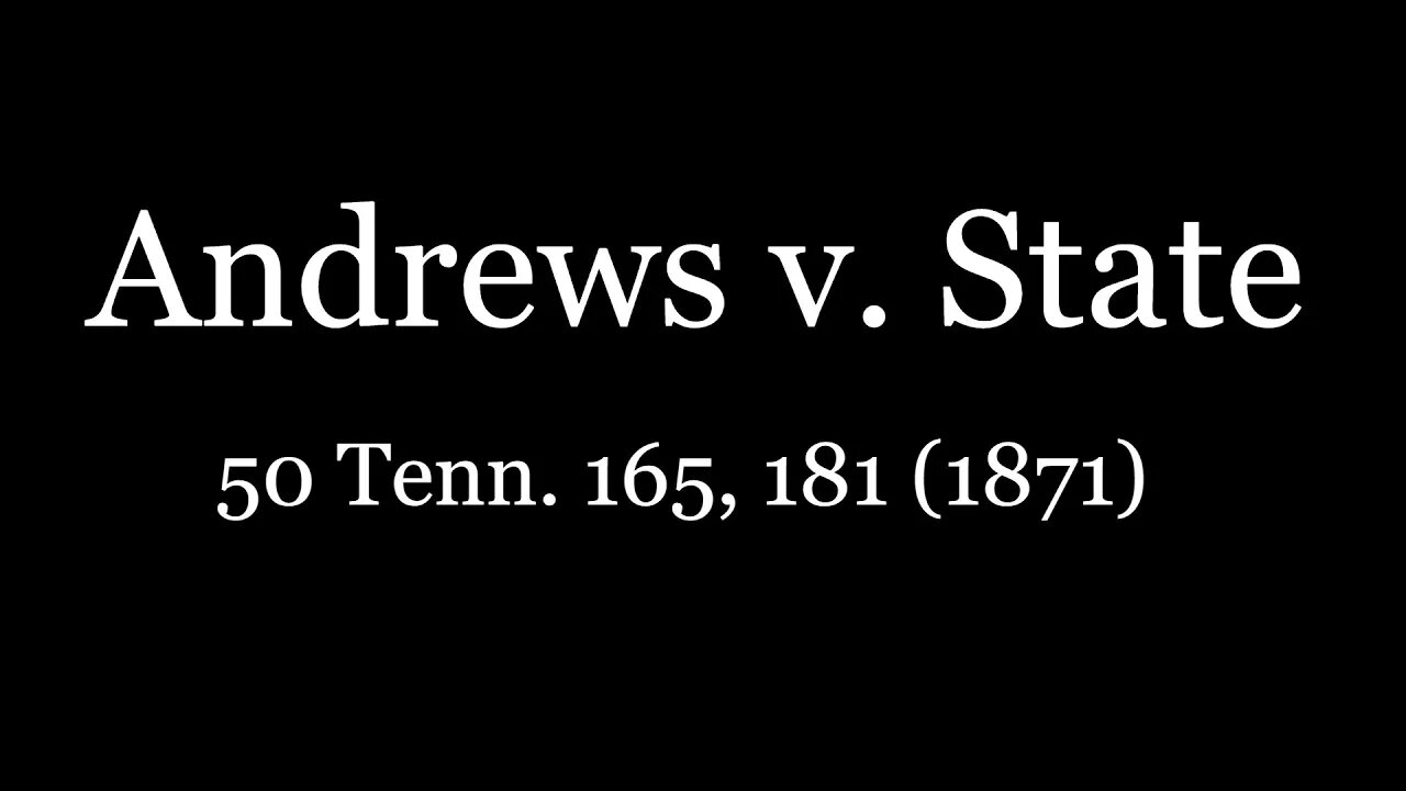 Tennessee Supreme Court Case re the 2nd, and the Legislature's refusal to acknowledge it.