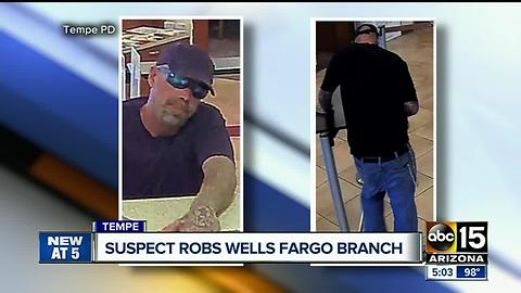 Authorities searching for bank robber in Tempe