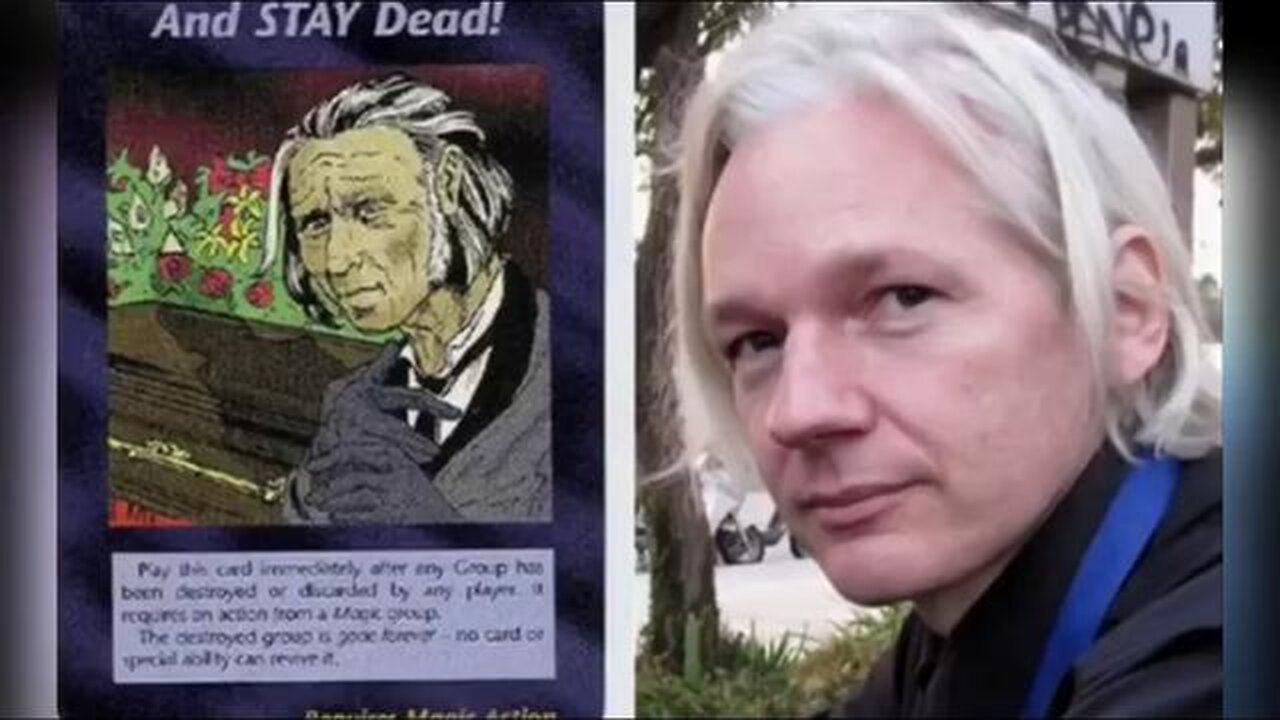 JULIAN ASSANGE - JUST ANOTHER LUCIFERIAN PSY OP ACTOR PLAYING HIS ROLE - HE IS FREE - SPEECH IS NOT!