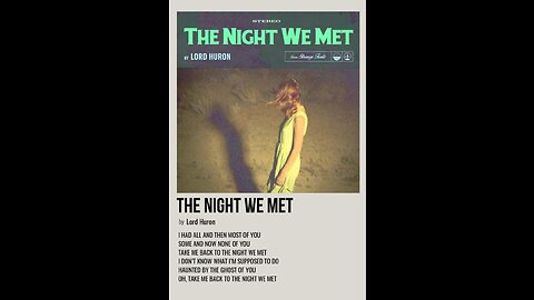 The night we met (lyrics)