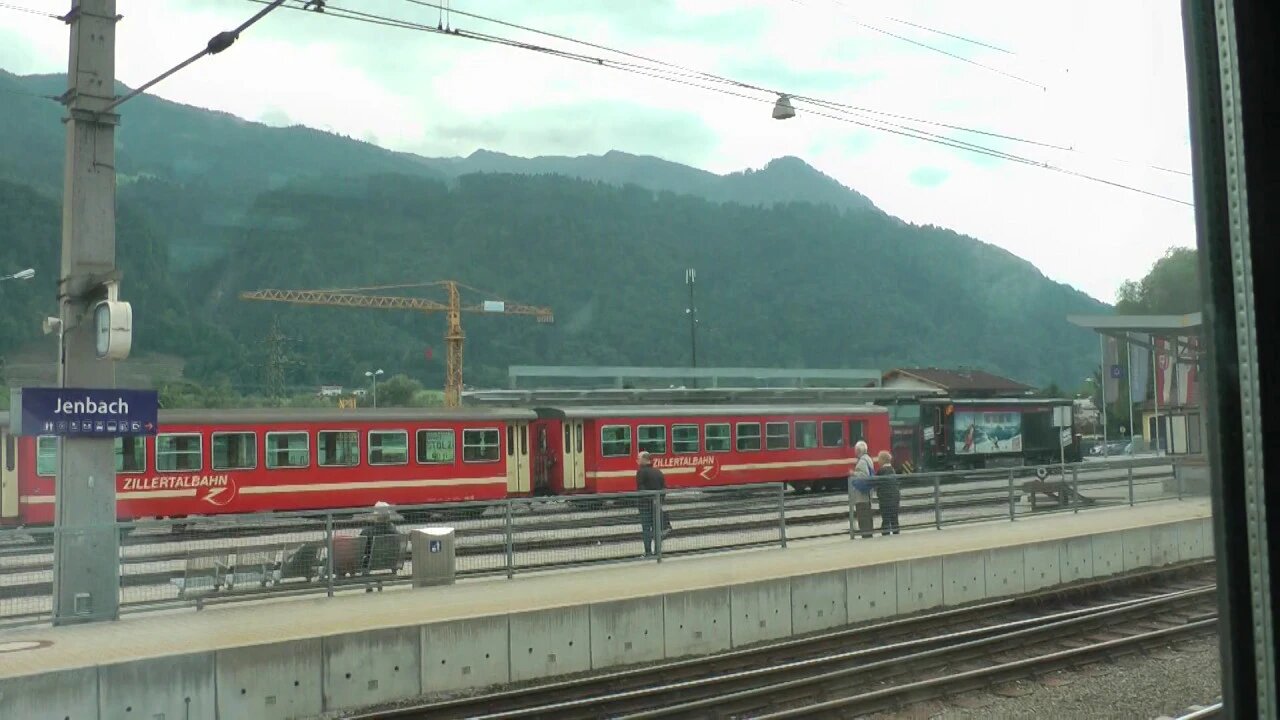 Jenbach station from Railjet window