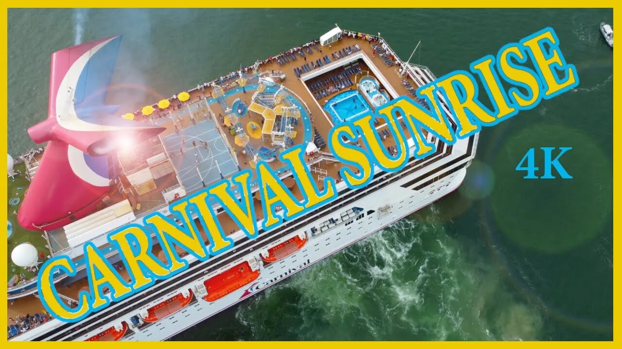 Carnival Sunrise Maneuvering in Port of Miami - 4K