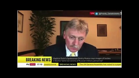 Пєсков заявив, що трупи на вулицях Бучі не справа рук російських військових. Відбрехатися не вийшло.