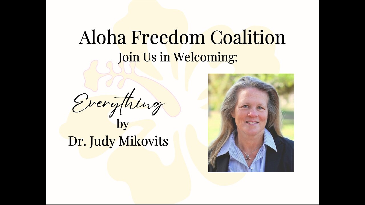 Dr. Judy Mikovits is Coming to Hawaii!