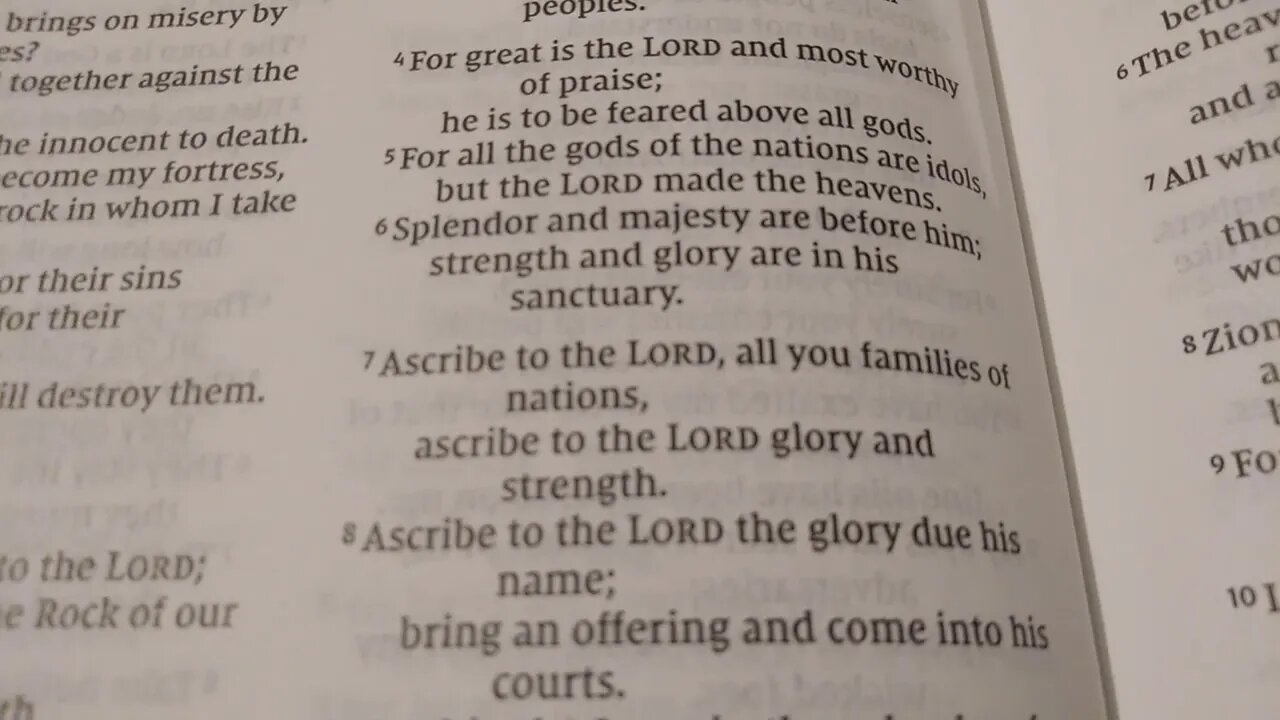 Psalm 96 NIV (+ announcement/challenge in the description)