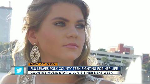 Country music star to visit Lakeland girl who had near-death experience with flu