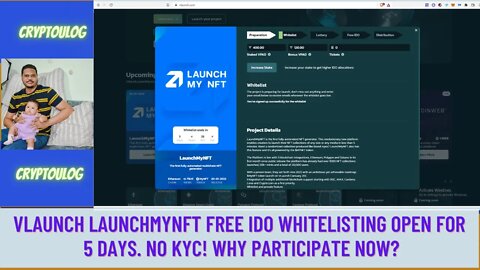 Vlaunch LaunchMyNFT Free IDO Whitelisting Open For 5 Days. No KYC! Why Participate Now?