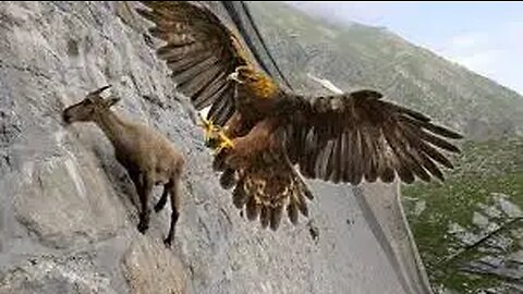 EAGLE CAPTURES A GOAT