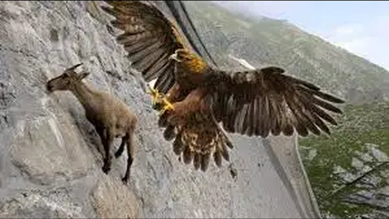 EAGLE CAPTURES A GOAT