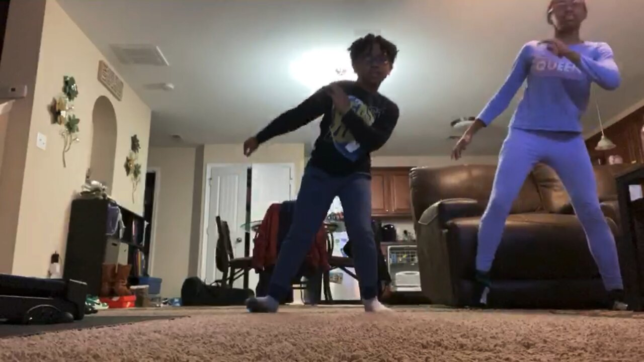 Blasian Babies Sister And Brother Household Just Dance 2019 Practice Smart Phone Footage, Part 4.