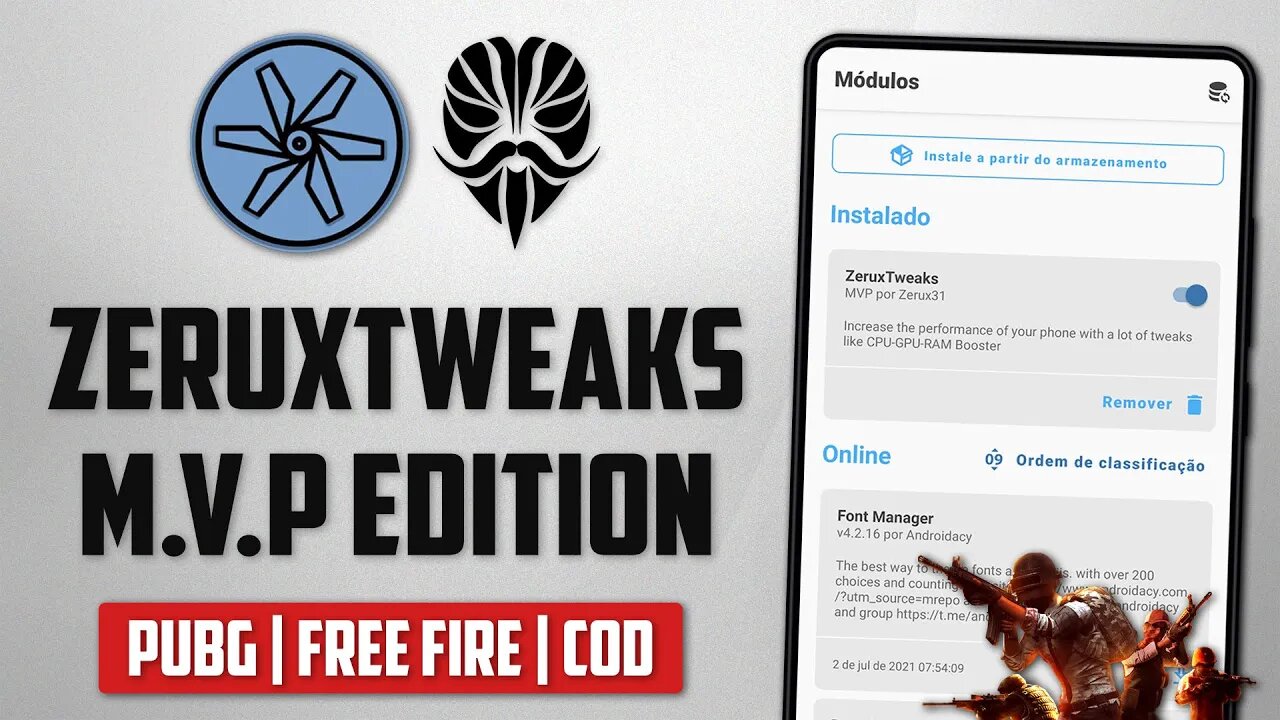 ZeruxTweaks M.V.P EDITION | +PERFORMANCE para seu Android | MELHORE O FPS NO PUBG, FREE FIRE E COD!