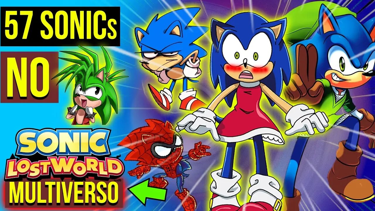 57 SONICS JUNTOS no SONIC LOST WORLD 😱| SONICVERSO