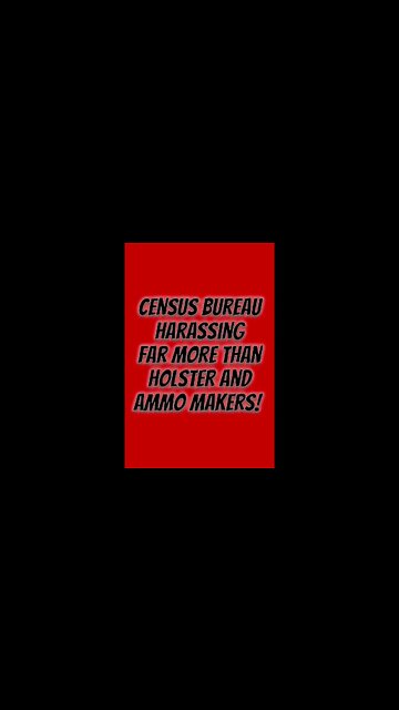 The Census Bureau is harassing FAR more than holster and ammo makers!