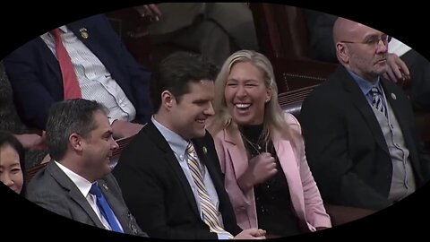 Matt Gaetz votes for Donald Trump for Speaker of the House & Marjorie Taylor Greene laughs