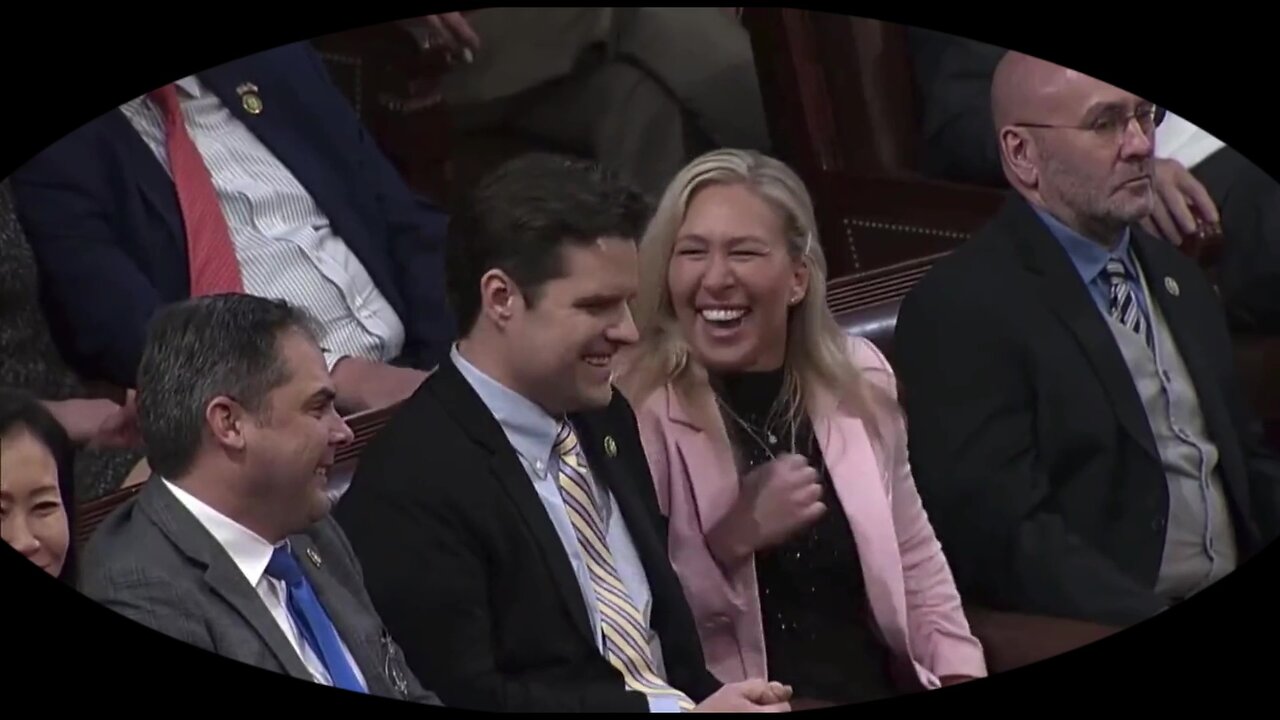 Matt Gaetz votes for Donald Trump for Speaker of the House & Marjorie Taylor Greene laughs