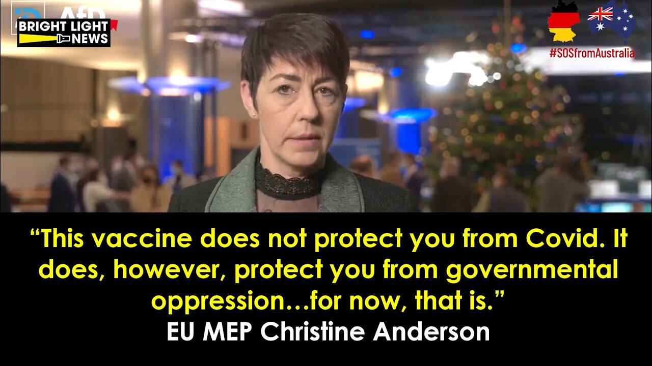 THE VACCINE PROTECTS YOU FROM GOVERNMENTAL OPPRESSION...FOR NOW - E.U. MP