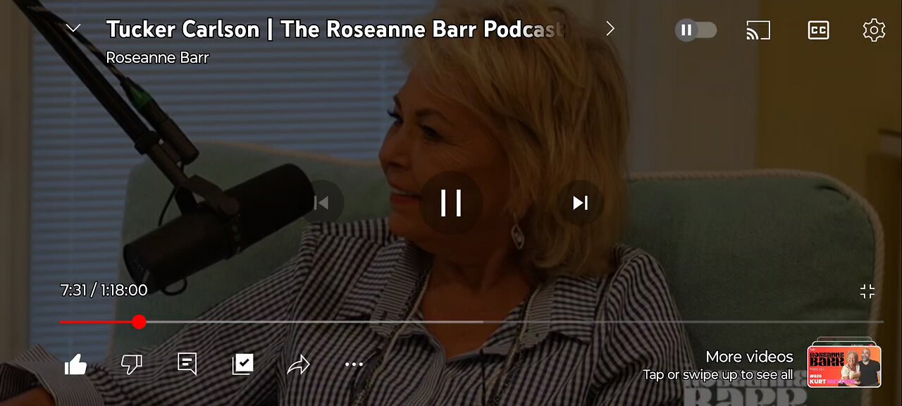 Tucker Carlson on Roseanne Barr podcast part 2