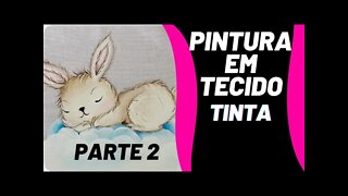 Como pintar coelhinha Marrom pintura em tecido