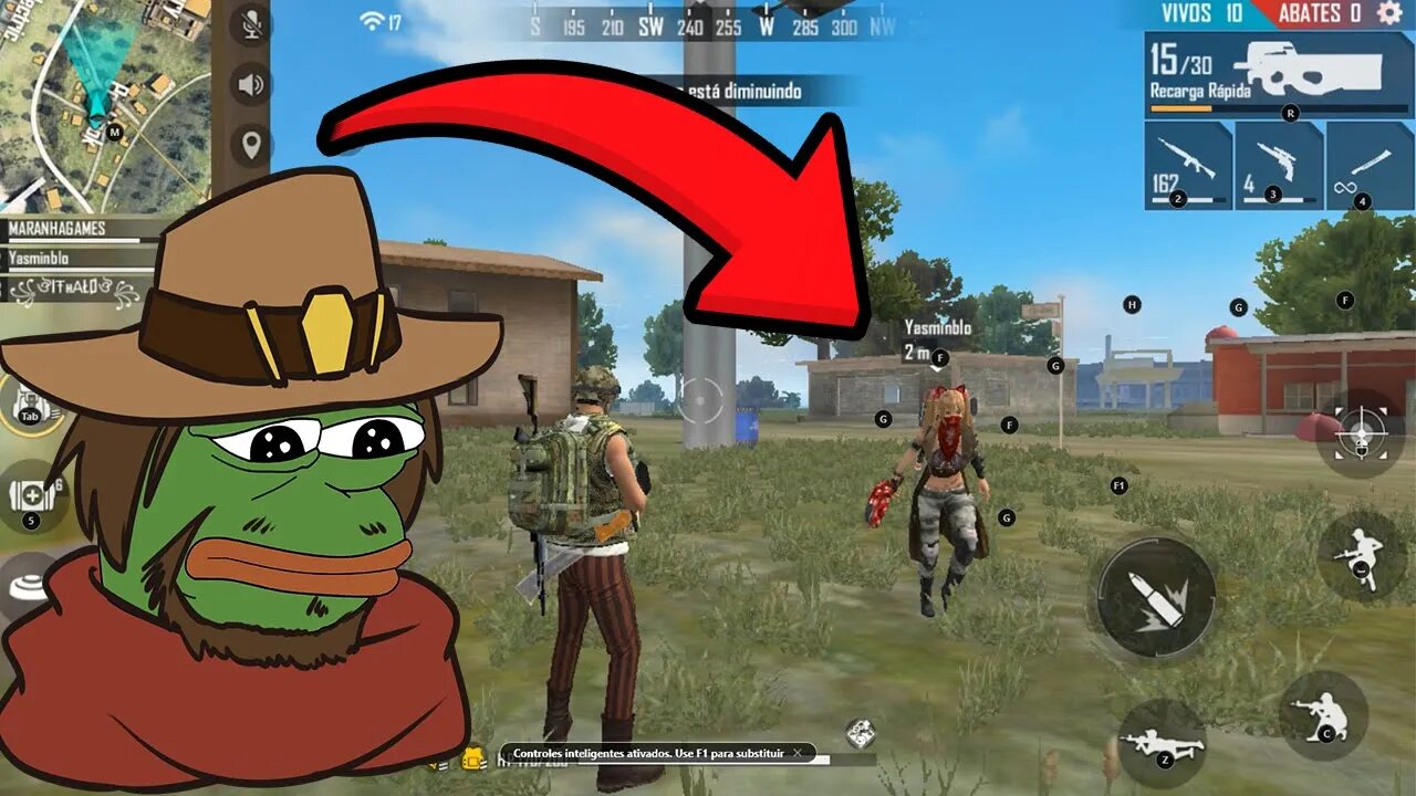 ELA ME CHAMOU PARA JOGAR FREE FIRE