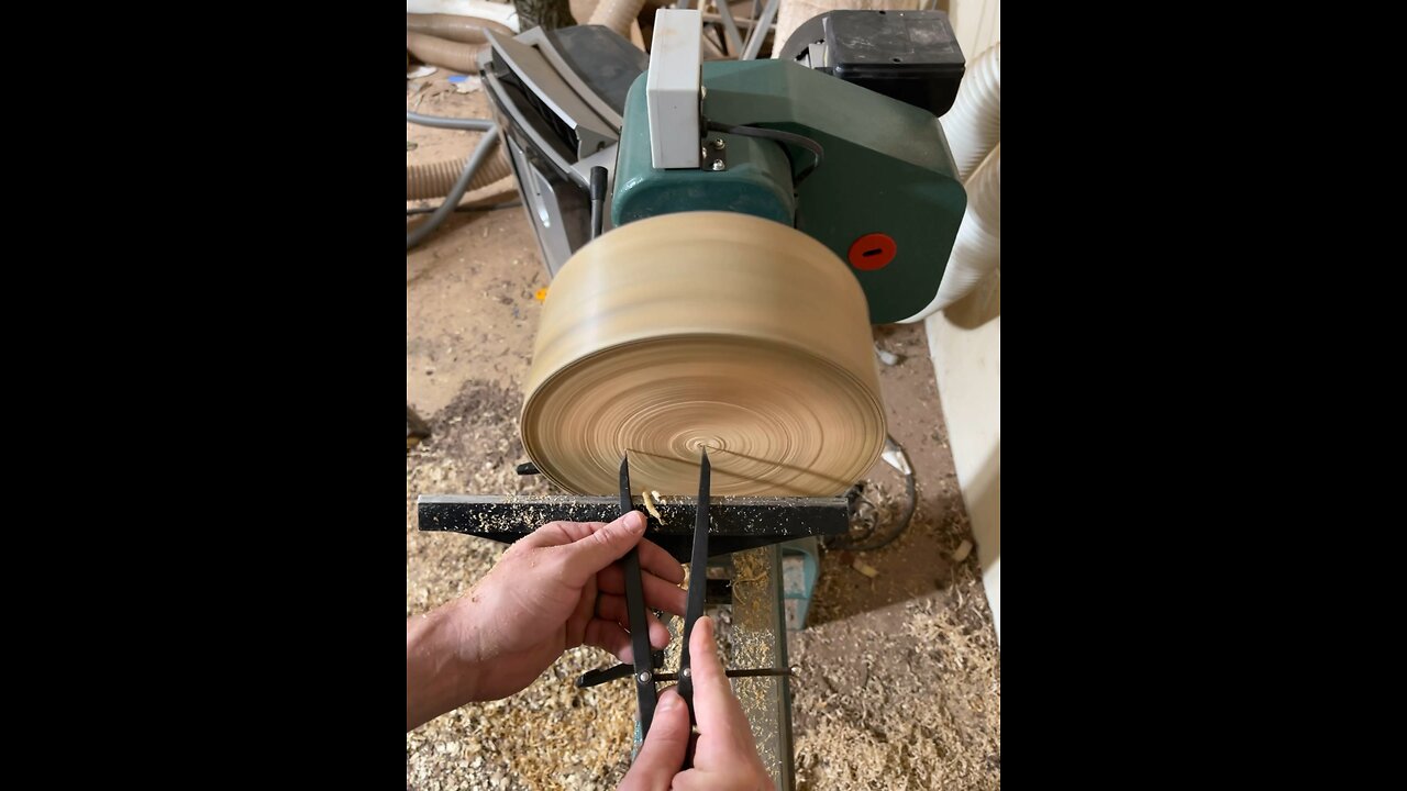 Turning a curly maple bowl